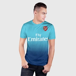 Футболка спортивная мужская Arsenal FC: Ozil Blue Away 17/18, цвет: 3D-принт — фото 2