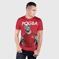 Футболка спортивная мужская FC MU: Pogba, цвет: 3D-принт — фото 2