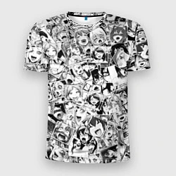 Мужская спорт-футболка Ahegao: Black & White