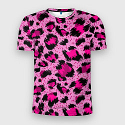 Мужская спорт-футболка Розовый леопард