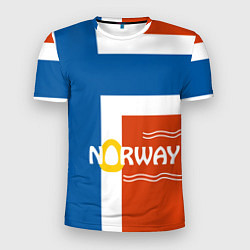 Мужская спорт-футболка Norway Flag