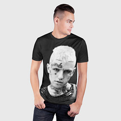 Футболка спортивная мужская Lil Peep: Black Edition, цвет: 3D-принт — фото 2