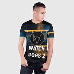 Футболка спортивная мужская Watch Dogs 2: Tech Scheme, цвет: 3D-принт — фото 2