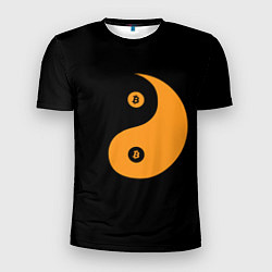 Мужская спорт-футболка Bitcoin: Ying Yang