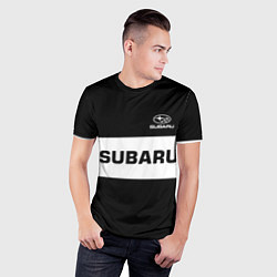 Футболка спортивная мужская Subaru: Black Sport, цвет: 3D-принт — фото 2