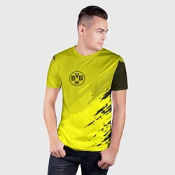 Футболка спортивная мужская FC Borussia: Yellow Original, цвет: 3D-принт — фото 2