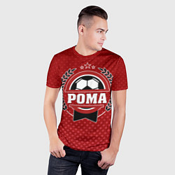 Футболка спортивная мужская Рома: звезда футбола, цвет: 3D-принт — фото 2