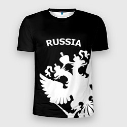 Мужская спорт-футболка Russia: Black Edition
