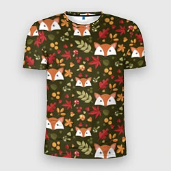 Мужская спорт-футболка Осенние лисички