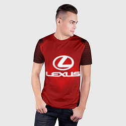 Футболка спортивная мужская Lexus: Red Light, цвет: 3D-принт — фото 2