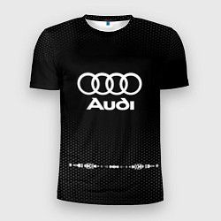 Футболка спортивная мужская Audi: Black Abstract, цвет: 3D-принт