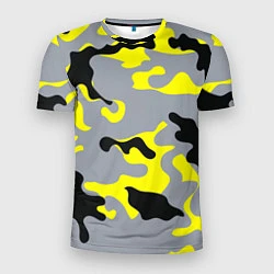 Мужская спорт-футболка Yellow & Grey Camouflage