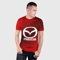 Футболка спортивная мужская Mazda: Red Carbon, цвет: 3D-принт — фото 2