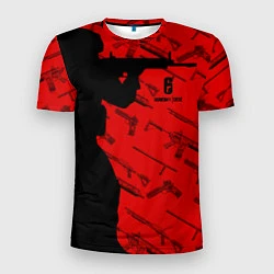Футболка спортивная мужская R6S: Red Soldier Style, цвет: 3D-принт