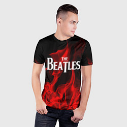 Футболка спортивная мужская The Beatles: Red Flame, цвет: 3D-принт — фото 2