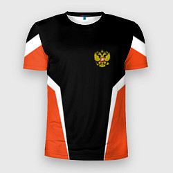 Футболка спортивная мужская Russia: Orange Sport, цвет: 3D-принт