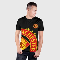 Футболка спортивная мужская FC Man United: Black Exclusive, цвет: 3D-принт — фото 2