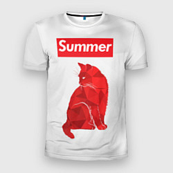 Футболка спортивная мужская Summer Cat, цвет: 3D-принт