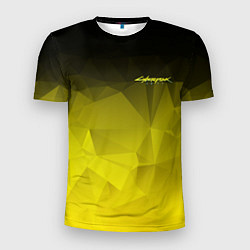 Мужская спорт-футболка Cyberpunk 2077: Yellow Poly