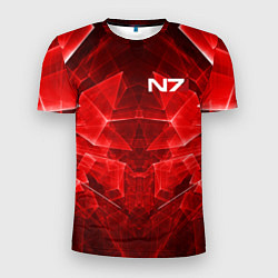 Мужская спорт-футболка Mass Effect: Red Armor N7