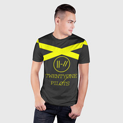 Футболка спортивная мужская Twenty One Pilots: Yellow Lines, цвет: 3D-принт — фото 2