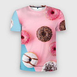 Мужская спорт-футболка Сладкие пончики