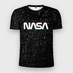 Футболка спортивная мужская NASA: Space Glitch, цвет: 3D-принт