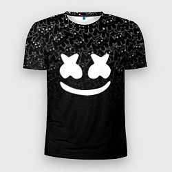 Футболка спортивная мужская Marshmello Black, цвет: 3D-принт