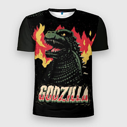 Футболка спортивная мужская Flame Godzilla, цвет: 3D-принт