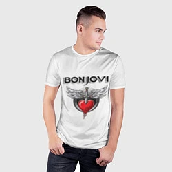 Футболка спортивная мужская Bon Jovi, цвет: 3D-принт — фото 2