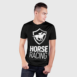 Футболка спортивная мужская Horse racing, цвет: 3D-принт — фото 2