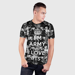 Футболка спортивная мужская I am army and I lover BTS, цвет: 3D-принт — фото 2