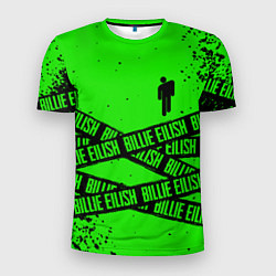 Мужская спорт-футболка BILLIE EILISH: Green & Black Tape