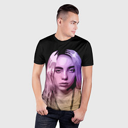 Футболка спортивная мужская BILLIE EILISH: Violet Mood, цвет: 3D-принт — фото 2