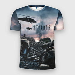 Футболка спортивная мужская S T A L K E R Чернобыль, цвет: 3D-принт