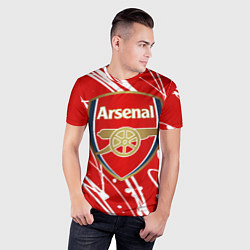 Футболка спортивная мужская Arsenal, цвет: 3D-принт — фото 2