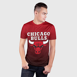 Футболка спортивная мужская CHICAGO BULLS, цвет: 3D-принт — фото 2