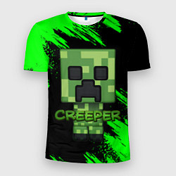 Футболка спортивная мужская MINECRAFT CREEPER, цвет: 3D-принт