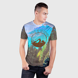 Футболка спортивная мужская Счастье не за горами, цвет: 3D-принт — фото 2