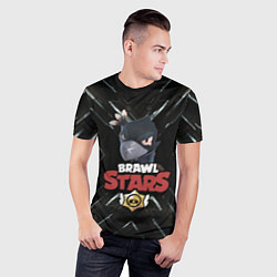 Футболка спортивная мужская BRAWL STARS CROW, цвет: 3D-принт — фото 2