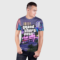 Футболка спортивная мужская Grand Theft Auto Vice City, цвет: 3D-принт — фото 2
