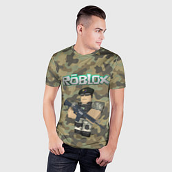 Футболка спортивная мужская Roblox 23 February Camouflage, цвет: 3D-принт — фото 2