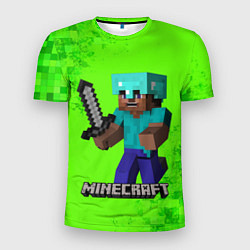 Футболка спортивная мужская MINECRAFT, цвет: 3D-принт