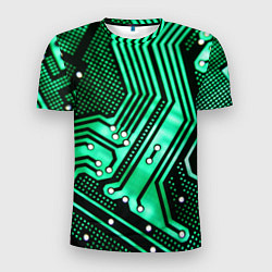 Футболка спортивная мужская Микросхема, цвет: 3D-принт