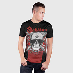 Футболка спортивная мужская Sabaton Army Skull, цвет: 3D-принт — фото 2