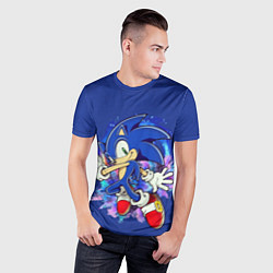 Футболка спортивная мужская Sonic, цвет: 3D-принт — фото 2