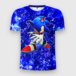 Футболка спортивная мужская Sonic Молнии, цвет: 3D-принт