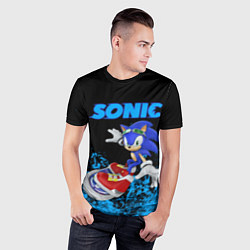 Футболка спортивная мужская Sonic, цвет: 3D-принт — фото 2