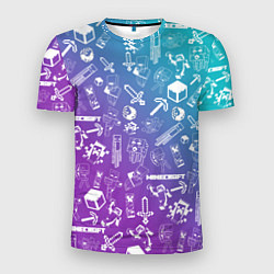 Мужская спорт-футболка Minecraft pattern