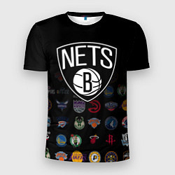 Футболка спортивная мужская Brooklyn Nets 1, цвет: 3D-принт